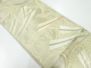 アンティーク　流水に扇子模様織り出し袋帯（材料）